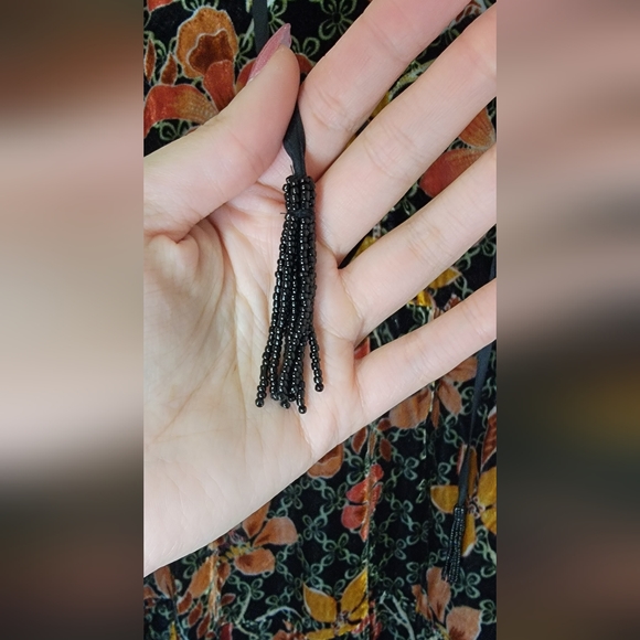 JOHNNY WAS JASMOON FLORE VELVET/SILK FIELD TIERED DRESS SIZE L BNWOT - Picture 3 of 14